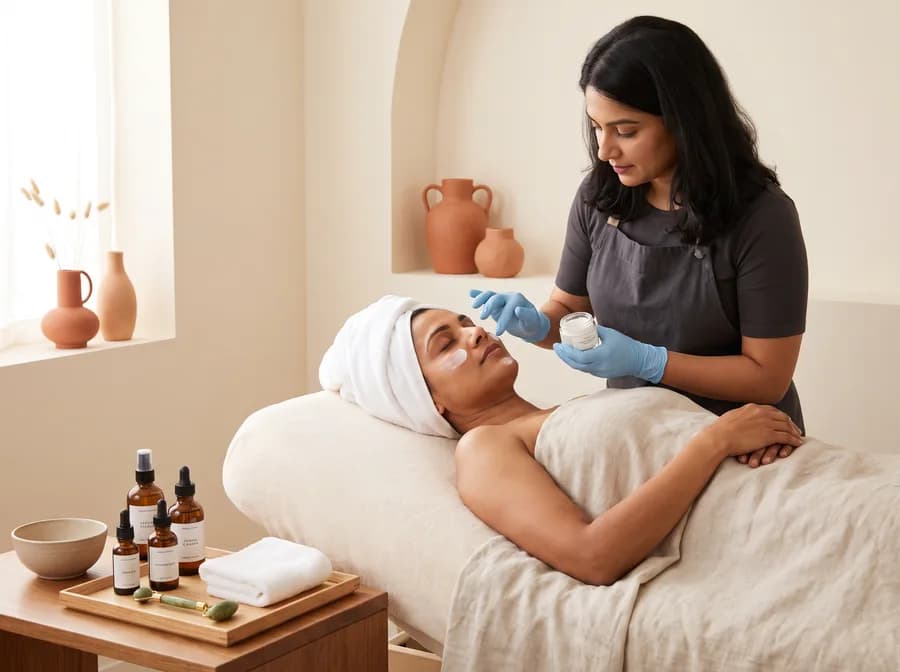 Facial and skincare service