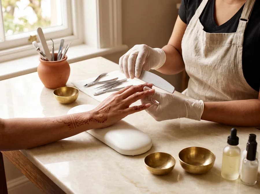 Manicure and nail service